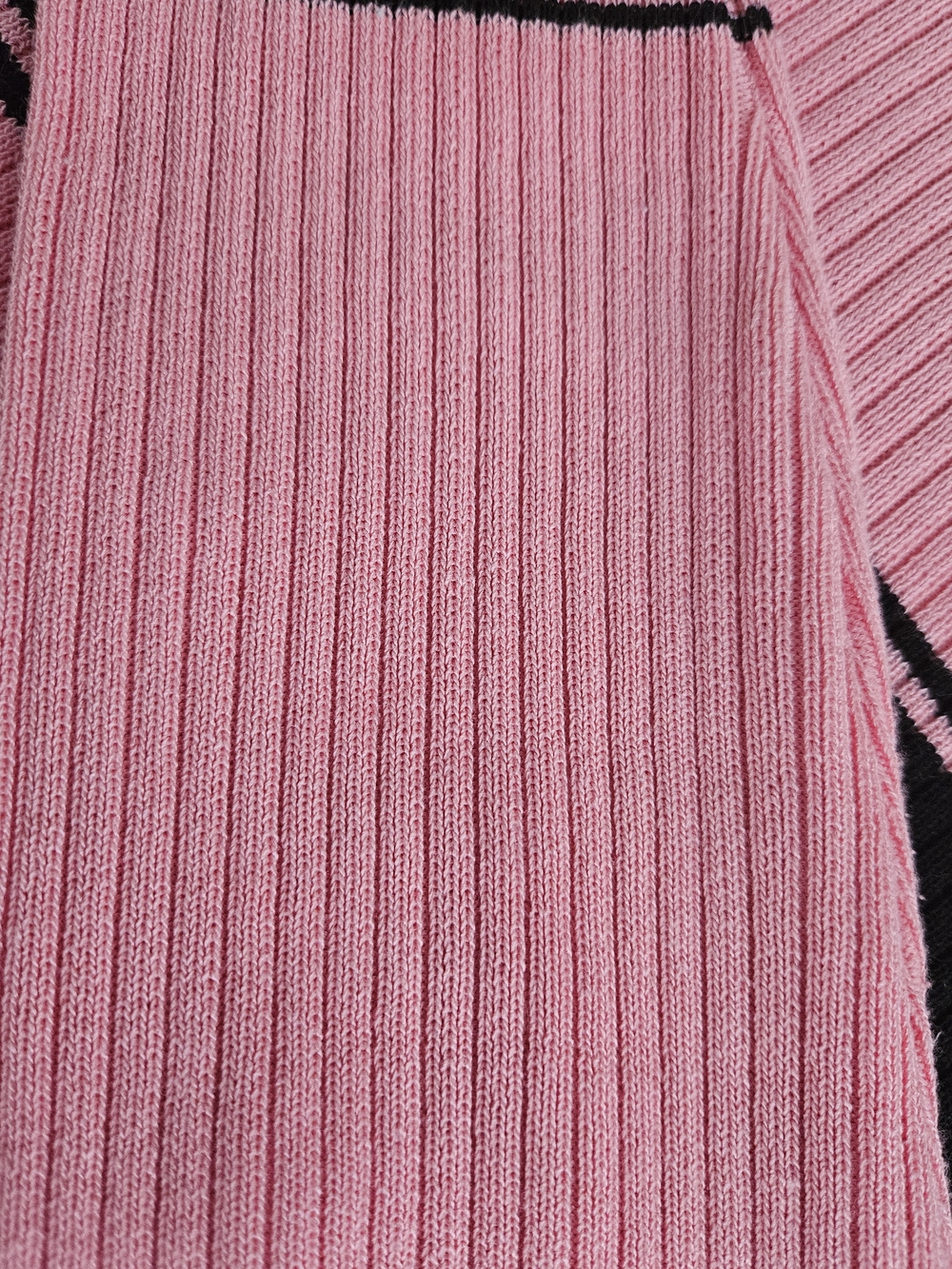 Jackie Kennedy Pink Ribbed Knit Long-Sleeve Bodycon Dress Size S/M Feminine - Picture 9 of 9